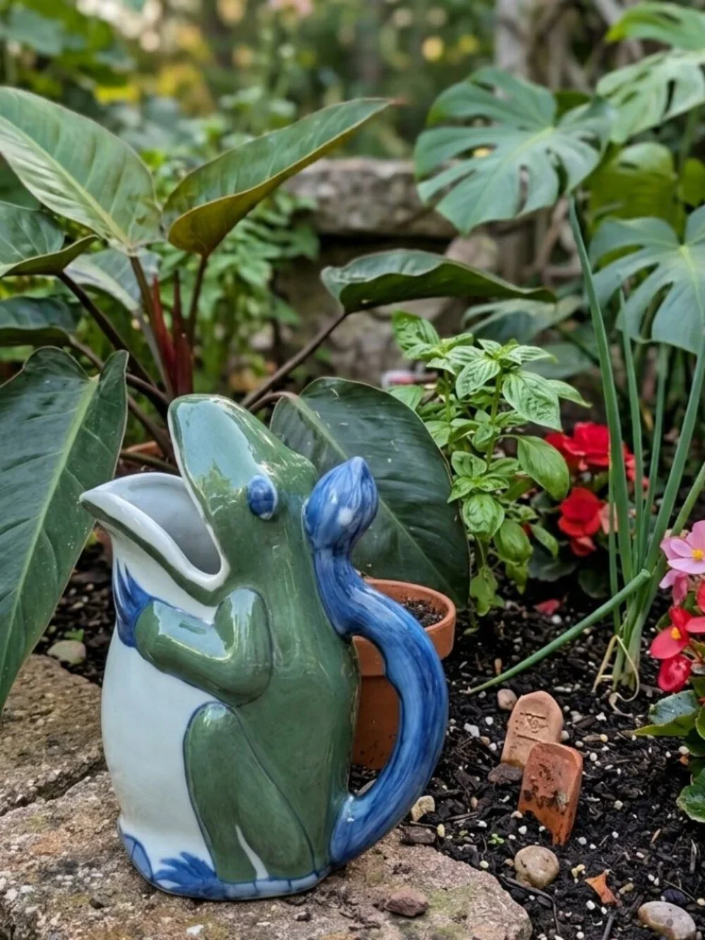 Vintage WCL Ceramic Frog Pitcher Vase